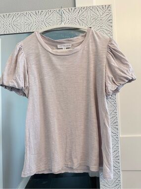 Rails Puff Sleeve Tee - Light Lavender
